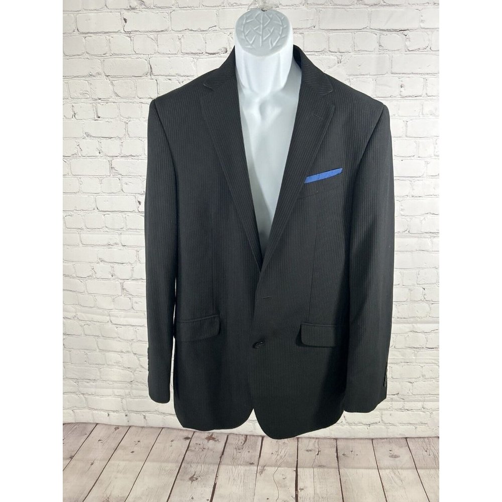 Billy London UK Sport Coat Black Pinstripe Men’s 2 Button Blazer Jacket 40L